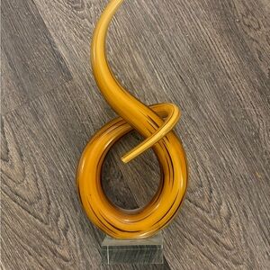 Artistic Amber Loop Sculpture